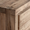 Cómoda de madera de teca reciclada en color marrón – detalle