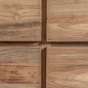 Cómoda de madera de teca reciclada en color marrón – detalle