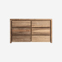 Cómoda de madera de teca reciclada en color marrón