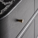 Cómoda de MDF y cerámica en color negro – detalle