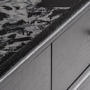 Cómoda de MDF y cerámica en color negro – detalle