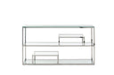 Consola rectangular de cristal plateada, 140 x 38 cm, foto de producto