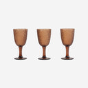 Copa de cristal en color marrón (juego de 3)
