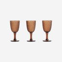 Copa de cristal en color marrón (juego de 3)