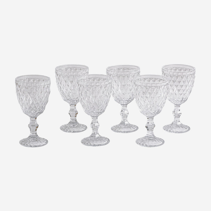 Copa de cristal transparente (juego de 6)