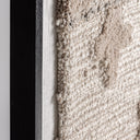 Cuadro de algodón y lana en color beige – detalle