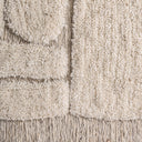 Cuadro de algodón y madera de mango en color beige – detalle