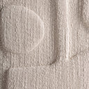 Cuadro de algodón y madera de mango en color blanco roto – detalle