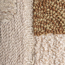 Cuadro de algodón y madera de mango en tonos neutros – detalle