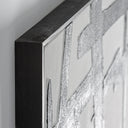 Cuadro de lienzo y madera de pino en color blanco – detalle