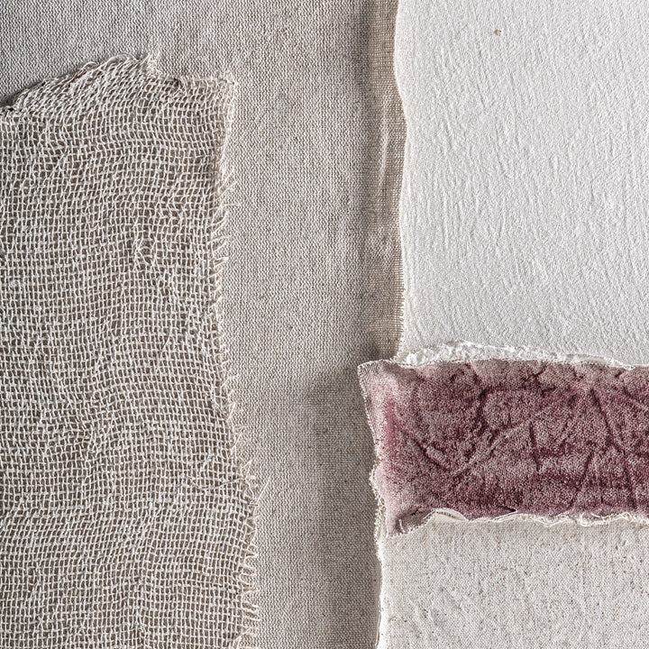 Cuadro de lienzo y madera de pino en color blanco roto 120 x 160 cm – detalle