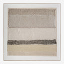 Cuadro de lienzo y madera de pino en color blanco roto 150 x 150 cm