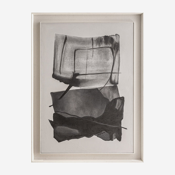 Cuadro de lienzo y madera de pino en color gris 120 x 160 cm