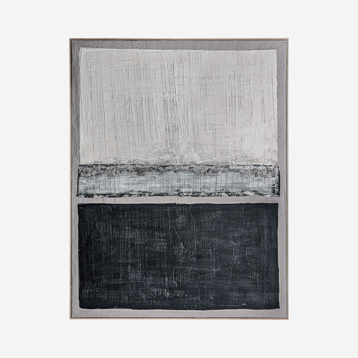 Cuadro de lienzo y madera de pino en color gris 140 x 180 cm