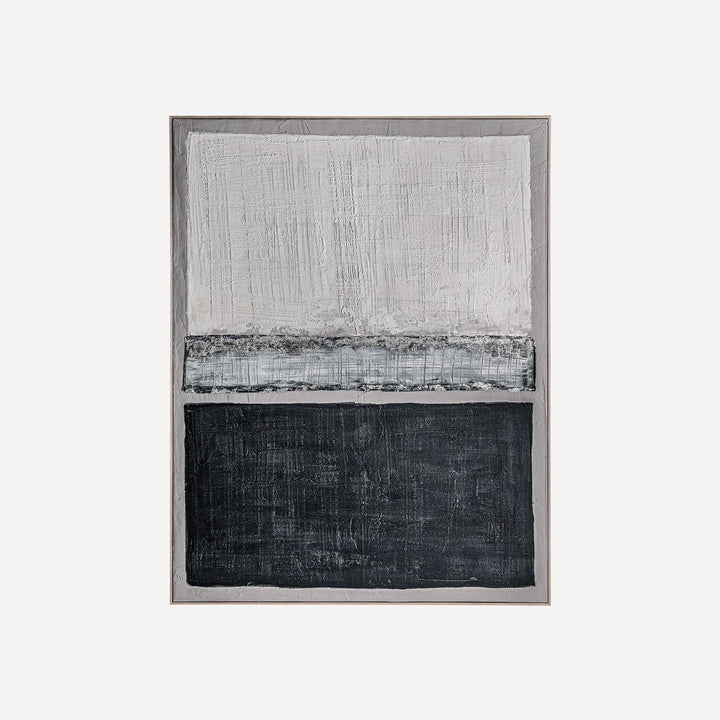Cuadro de lienzo y madera de pino en color gris 140 x 180 cm