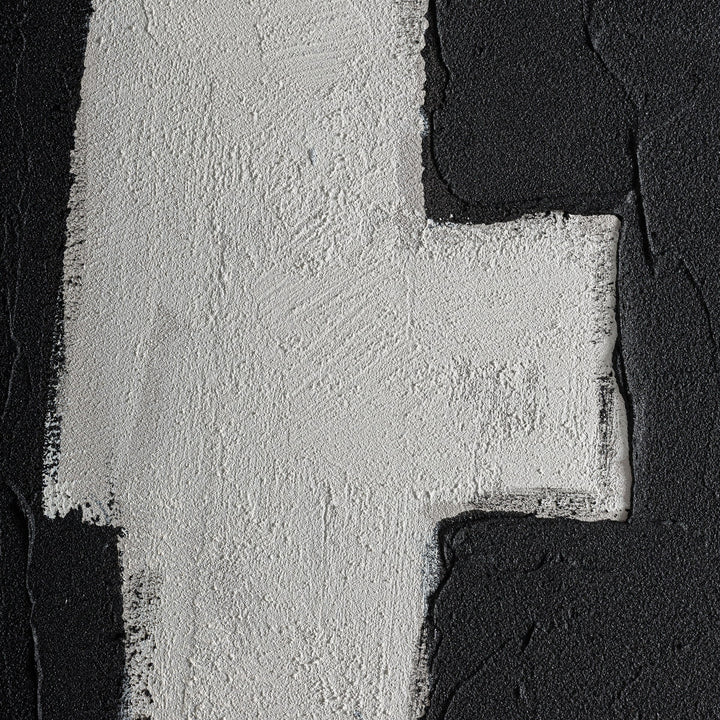 Cuadro de lienzo y madera de pino en color negro – detalle