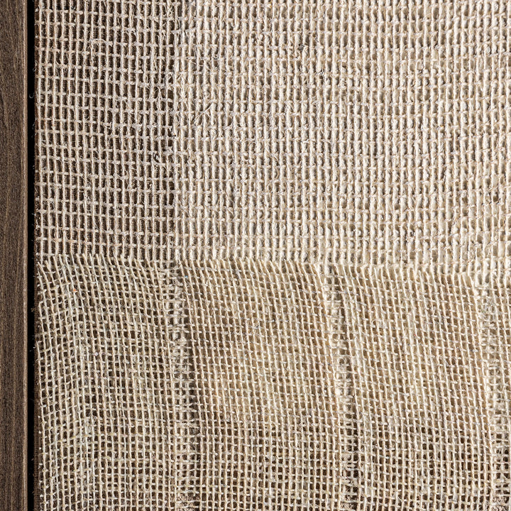 Cuadro de lienzo y madera de pino en tonos claros – detalle