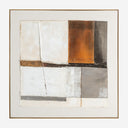 Cuadro de lienzo y madera de pino en tonos marrones 120 x 120 cm