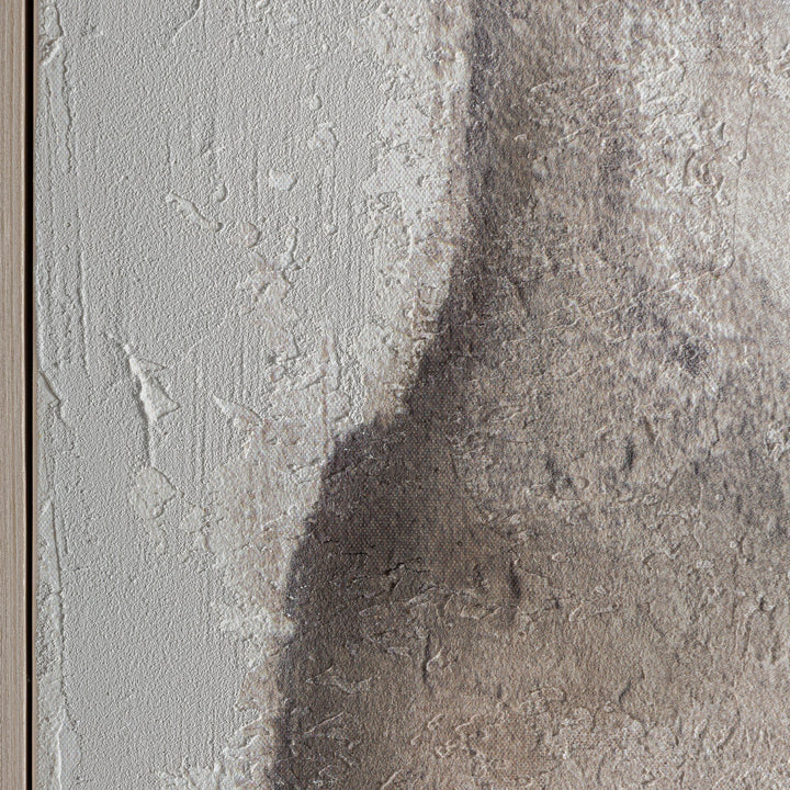 Cuadro de lienzo y madera de pino en tonos marrones 140 x 180 cm – detalle