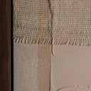 Cuadro de lienzo y madera de pino en tonos marrones 150 x 220 cm – detalle