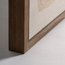 Cuadro de lienzo y madera de pino en tonos marrones 150 x 220 cm – detalle