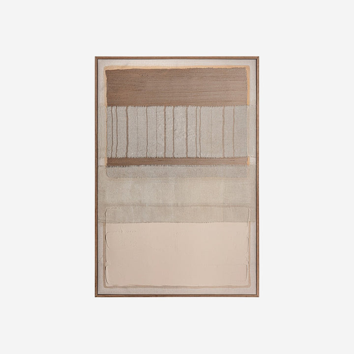 Cuadro de lienzo y madera de pino en tonos marrones 150 x 220 cm