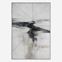 Cuadro de lienzo y madera de pino en tonos neutros 150 x 220 cm