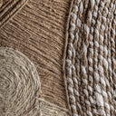 Cuadro de madera de mango y cáñamo en color marrón claro – detalle