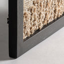 Cuadro de madera de mango y yute en color negro – detalle