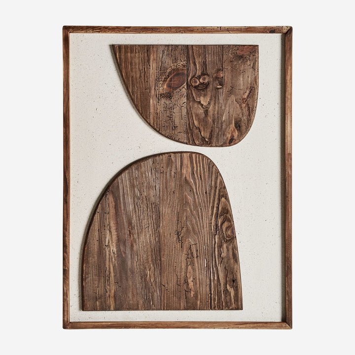 Cuadro de madera de pino reciclado en color marrón 62 x 82 cm