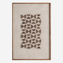 Cuadro de madera de pino reciclado en color marrón 82 x 122 cm
