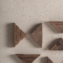 Cuadro de madera de pino reciclado en color marrón 82 x 122 cm – detalle