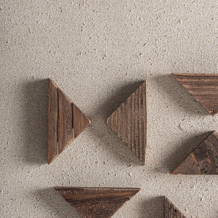Cuadro de madera de pino reciclado en color marrón 82 x 122 cm – detalle