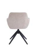 Silla tapizada en tela beige y patas de metal, 58 cm x 81,5 cm de alto, foto de producto (7)