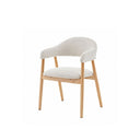 Silla tapizada en tela blanca, 55 cm, foto de producto