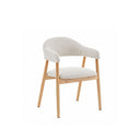 Silla tapizada en tela blanca, 55 cm, foto de producto (3)