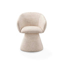 Silla tapizada en tela beige, 60 cm, foto de producto (3)