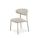 Silla en color beige - metal gris