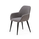 Silla tapizada en tela blanca, 59 cm, foto de producto (3)