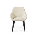 Silla tapizada en tela blanca, 59 cm, foto de producto (5)