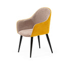 Silla tapizada en tela combinado azul/gris · 8 acabados, foto de producto (3)