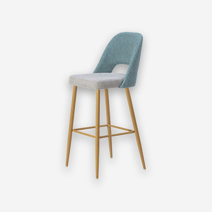 Checkered fabric stool