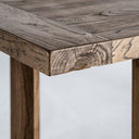 Escritorio de madera de olmo en color marrón – detalle
