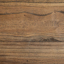 Escritorio de madera de olmo en color marrón – detalle
