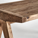 Escritorio de madera de pino reciclado en color marrón – detalle
