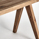 Escritorio de madera de pino reciclado en color marrón – detalle