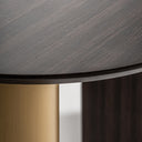 Escritorio de madera de pino y acero en color marrón – detalle