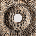 Escultura de madera de mango en color marrón – detalle