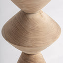 Escultura de madera de teca en color marrón 30 x 152 cm – detalle