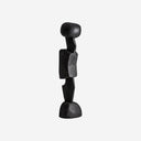 Escultura de madera de teca en color negro